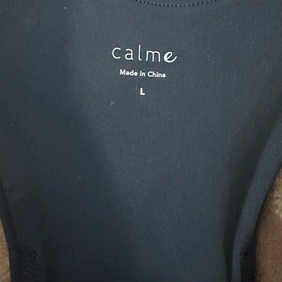Calme by Johnny Was Onyx Black Endurance Sports Bra NWT